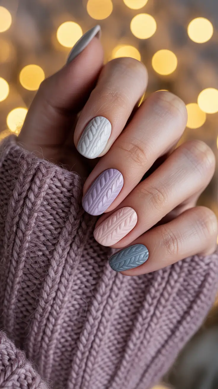 24 Winter Sweater Nails 2025–2026: Cozy Textured Manicure Ideas for the Cold Season