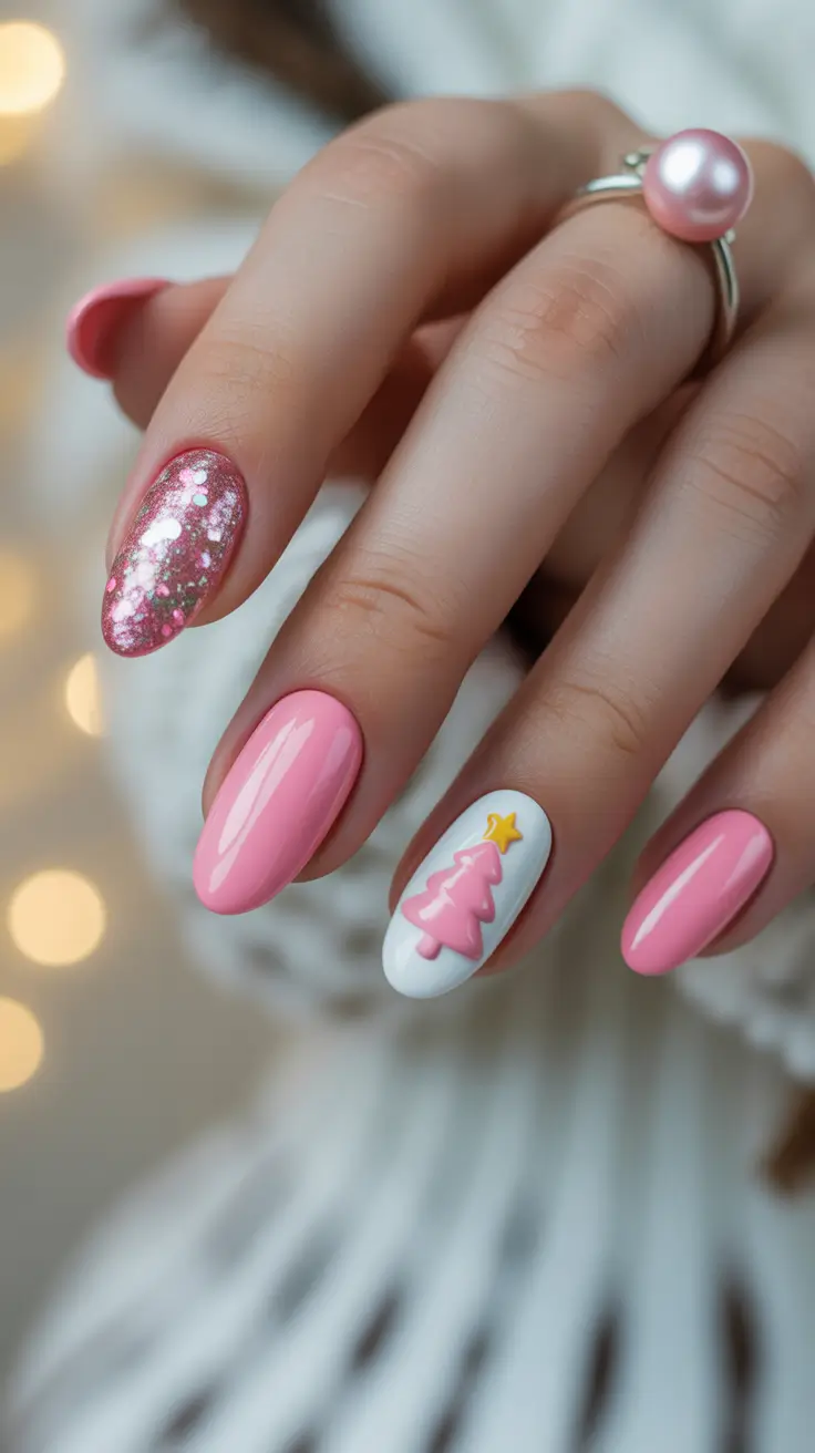 25 Pink Christmas Nails Ideas 2025: Festive, Chic & Totally On-Trend