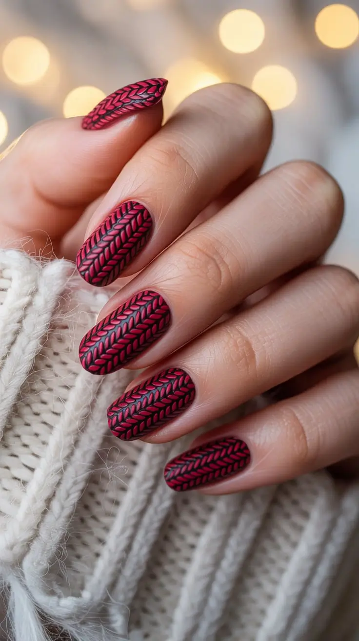 24 Winter Sweater Nails 2025–2026: Cozy Textured Manicure Ideas for the Cold Season