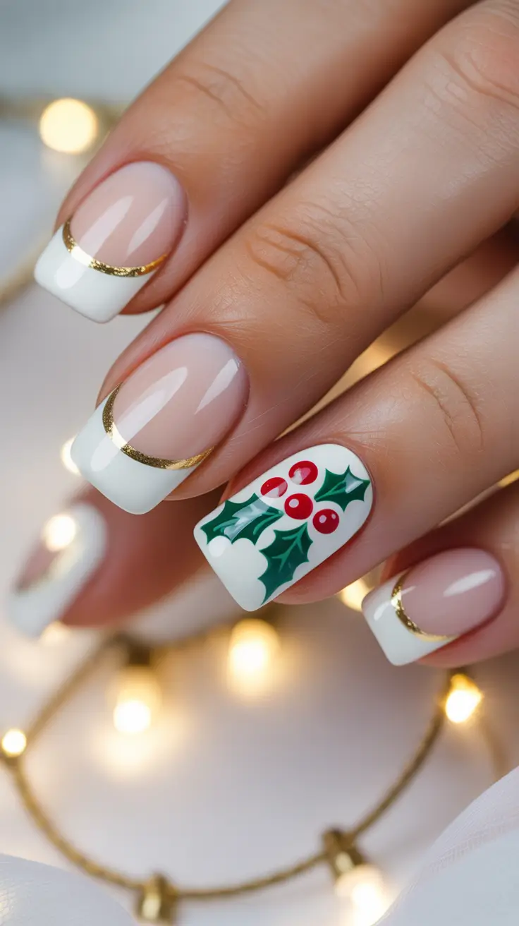 24 Christmas French Nails Ideas 2025: Elegant, Festive, and Timeless Holiday Manicures