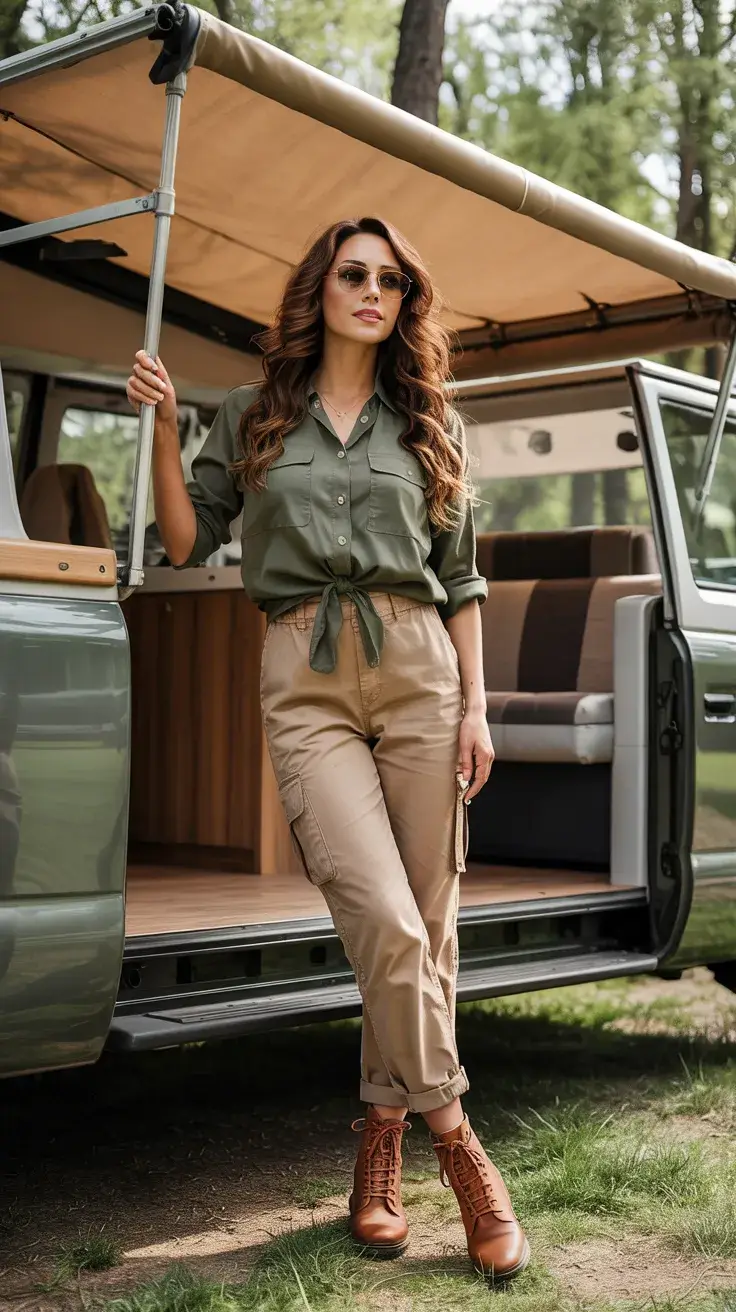 23 Trendy Camping Outfits for Spring 2026 That Are Comfortable and Chic