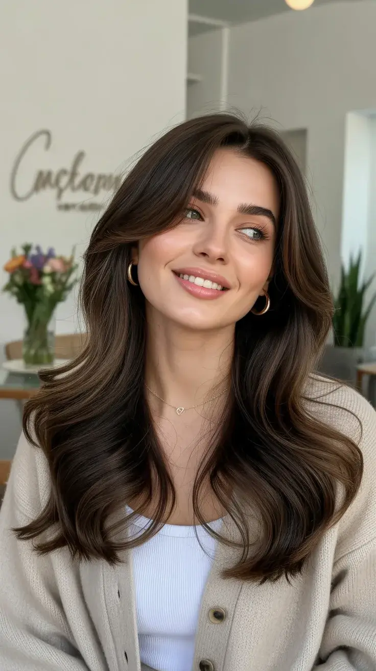 24 Chic Spring Dark Brown Hair Color Ideas 2026 for a Fresh and Elegant Look