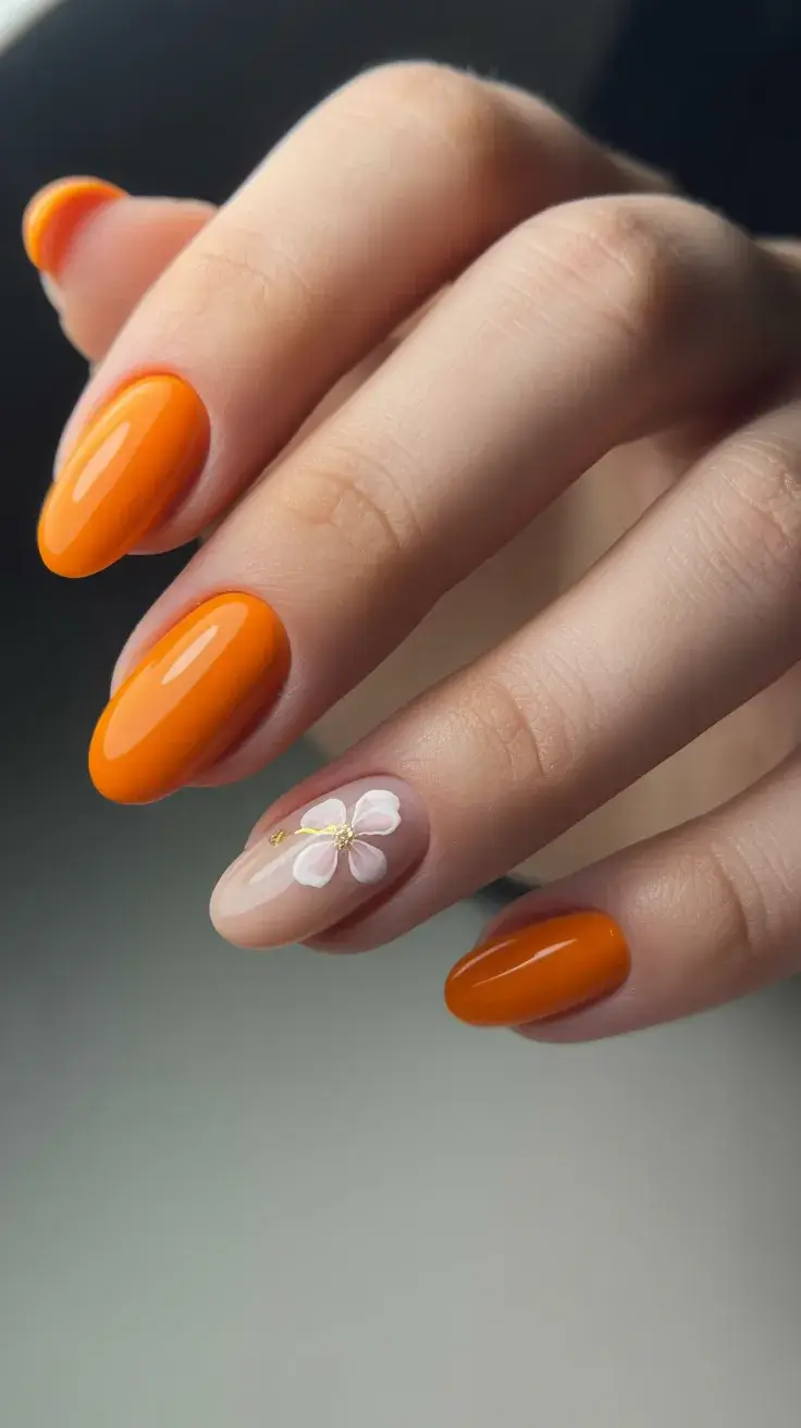 25 Stylish Spring Orange Nails for 2026 You’ll Want to Try