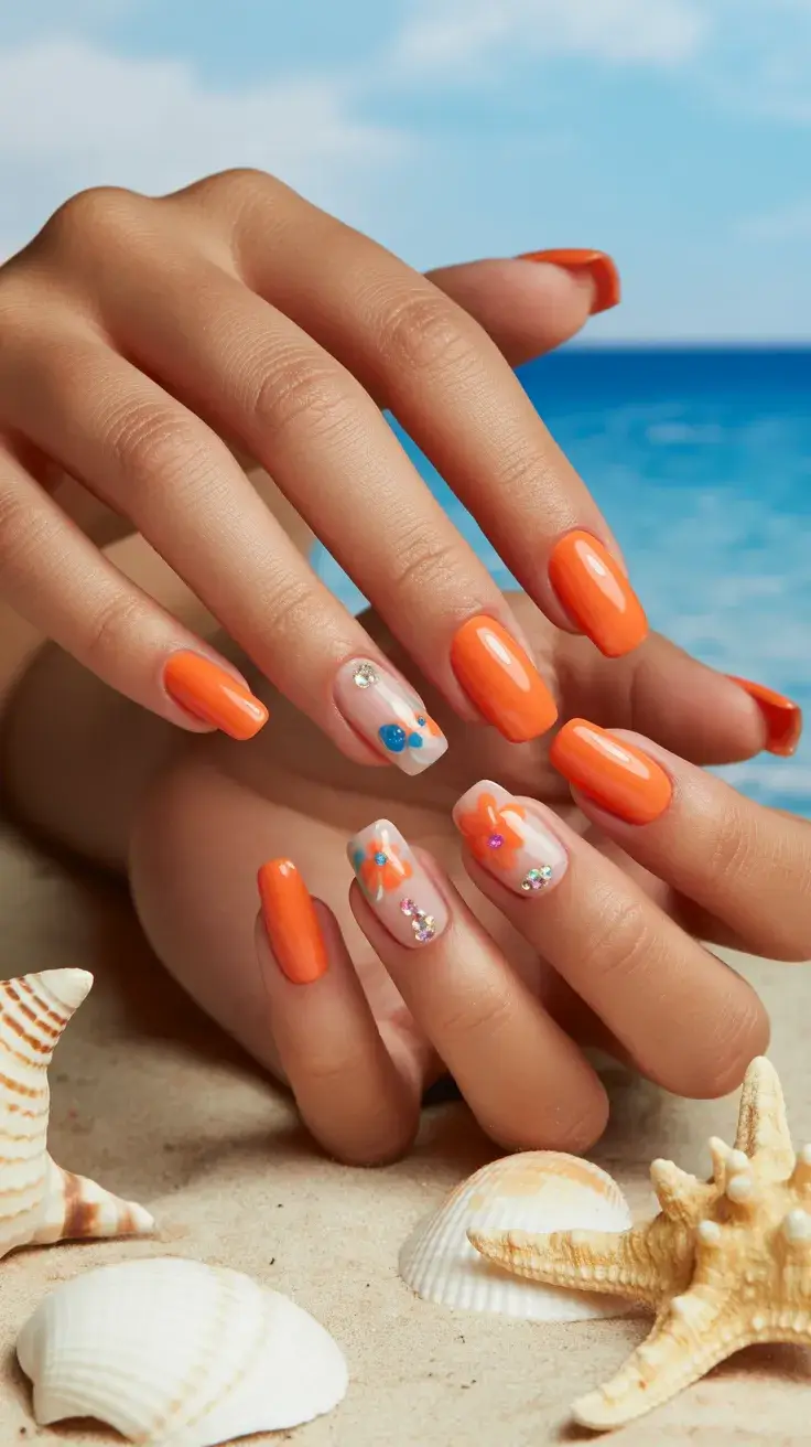 25 Stylish Spring Orange Nails for 2026 You’ll Want to Try