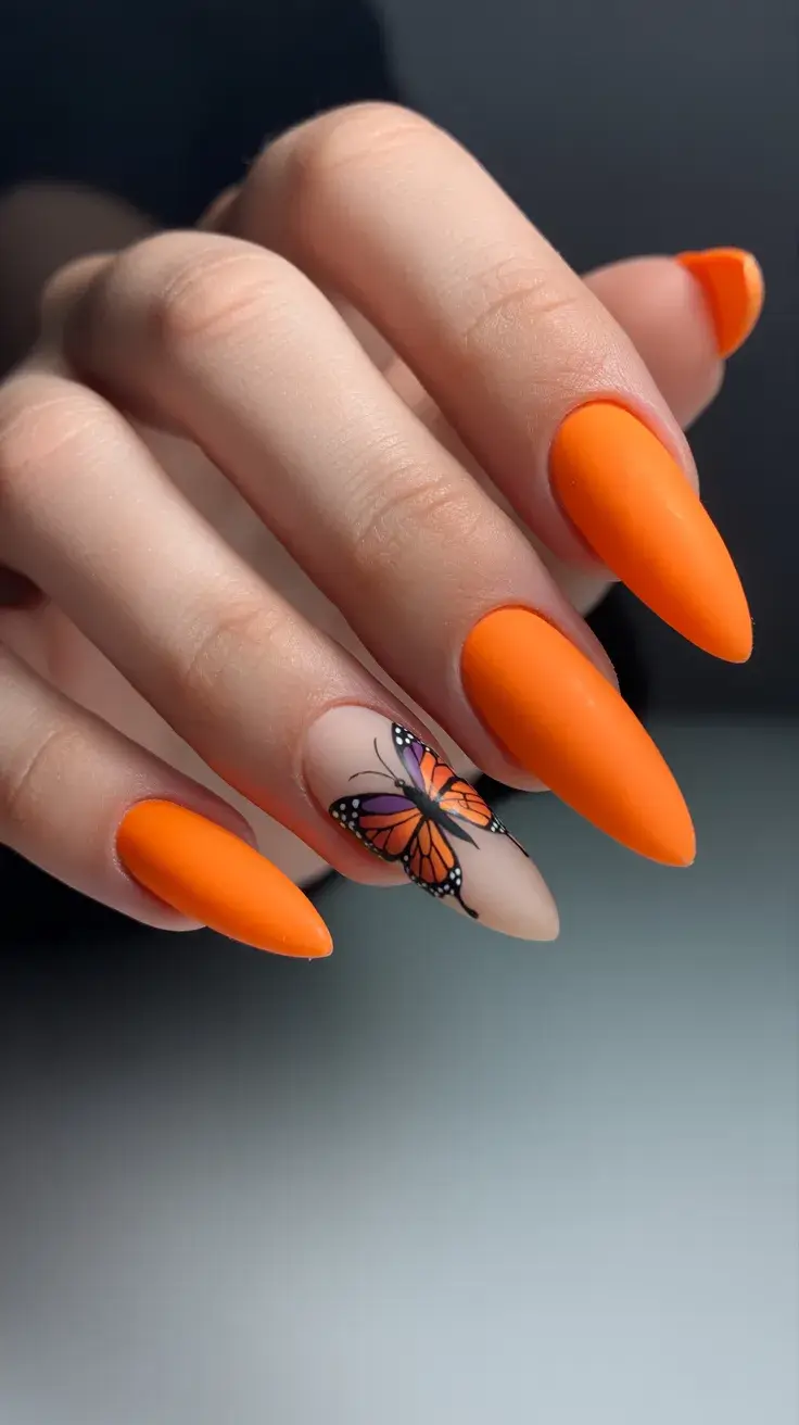 25 Stylish Spring Orange Nails for 2026 You’ll Want to Try