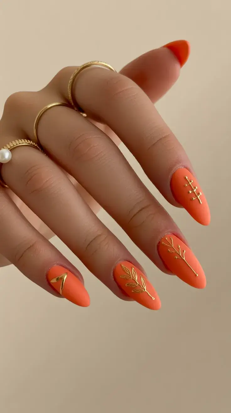 25 Stylish Spring Orange Nails for 2026 You’ll Want to Try
