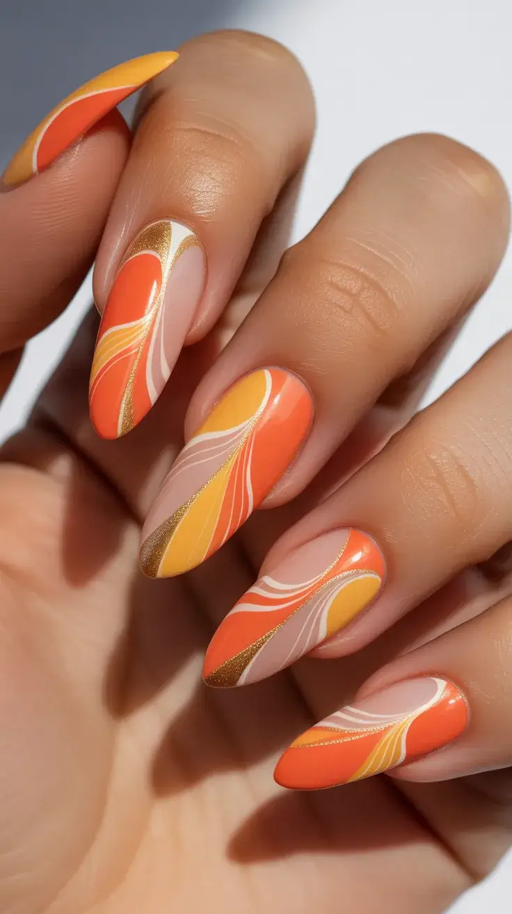 25 Stylish Spring Orange Nails for 2026 You’ll Want to Try