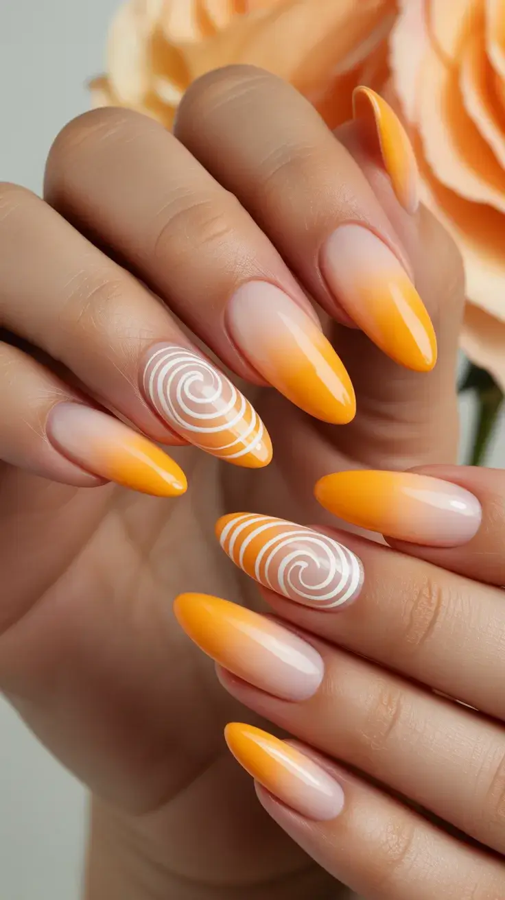 25 Stylish Spring Orange Nails for 2026 You’ll Want to Try