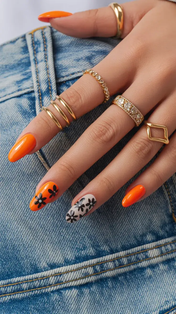 25 Stylish Spring Orange Nails for 2026 You’ll Want to Try