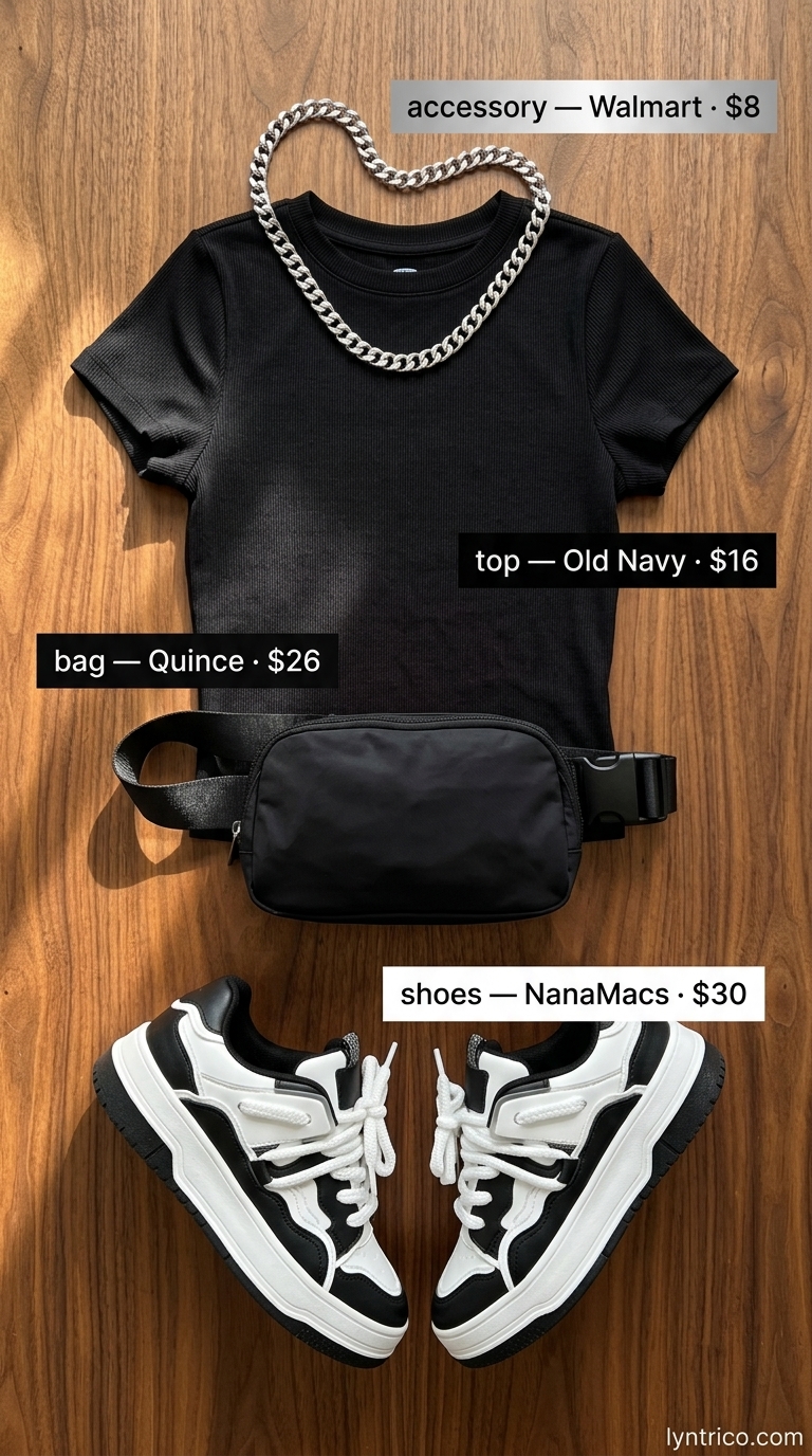 Safari Chic Plus Size Outfits 2026 Flattering plus size summer outfits for women 2026: Khaki cargo pants, black tee, chunky sneakers, safari chic day out style.