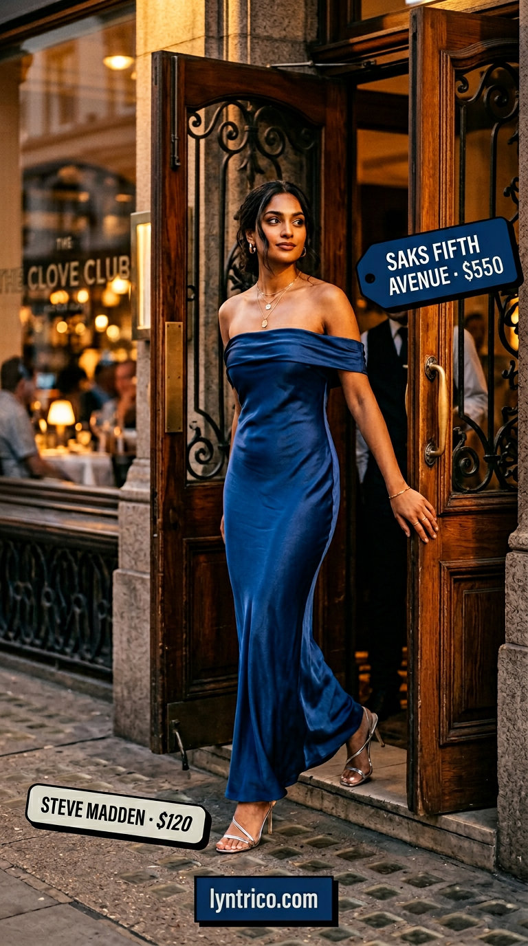 Off Shoulder Summer Maxi Dress 2026: Elegant Evening Emerald green off shoulder summer flowy maxi dress 2026 for formal events with crystal earrings and heeled sandals.