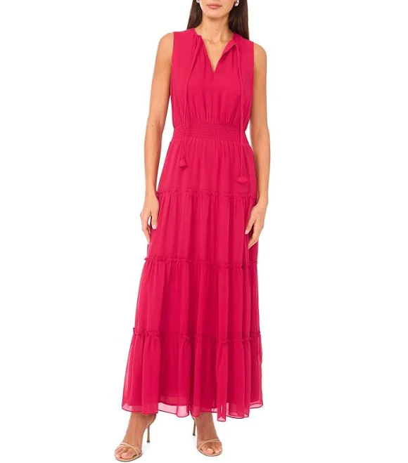 sundress 1.State Women's V-Neckline Sleeveless Tiered Maxi Dress Dillard's $99
