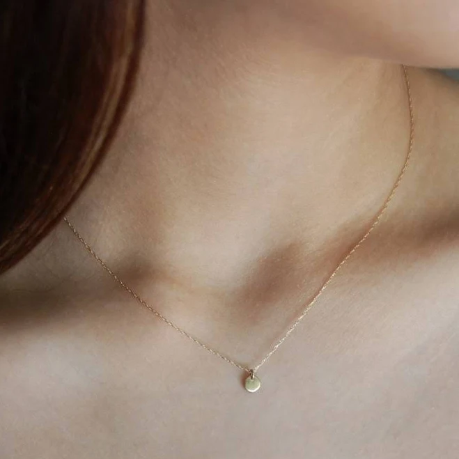 accessory 14K Solid Gold Organic Pendant Necklace Etsy - Seller $141