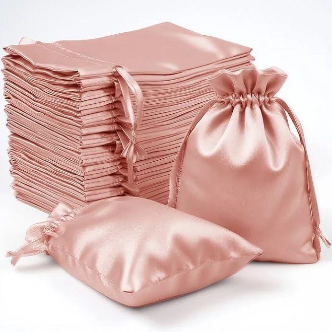 bag 60 Pack Satin Drawstring Favor Gift Bags, Dusty Rose 3"x4" Jewelry & Candy Bags For Weddings & Parties - Wholesale by TableclothsFactory TableclothsFactory $12.99