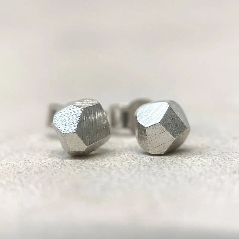 accessory 925 Sterling Silver Edgy Industrial Minimalist Stud Earrings Etsy - BurntOchre $45.39