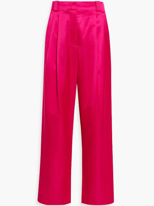 wide leg pants A.L.C. Fynn satin wide-leg pants - Women - Fuchsia Pants - US 8 THE OUTNET $149
