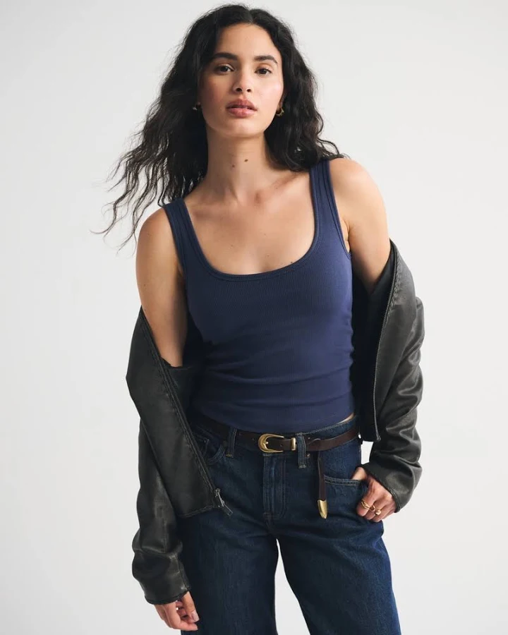 sleeveless top Abercrombie & Fitch Women's Bra-Free Rib Scoopneck Tank Abercrombie & Fitch $25