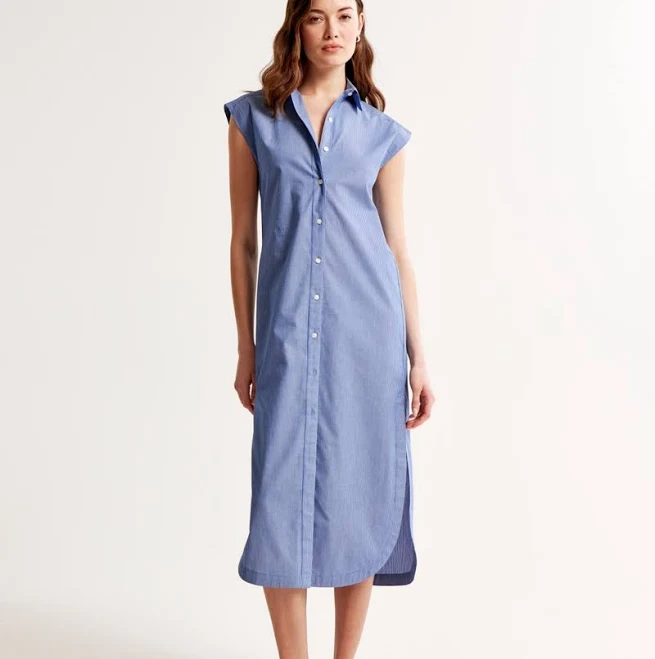 dress Abercrombie & Fitch Women's Button-Through Midi Shirt Dress Abercrombie & Fitch $26.97