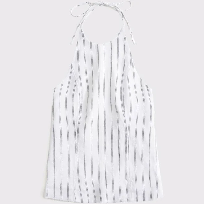 top Abercrombie & Fitch Women's Premium Linen Halter Top Abercrombie & Fitch $19.97