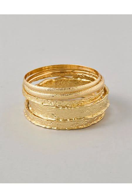 accessory AE Men's 5-Pack Gold Bangle American Eagle Outfitters $14.96