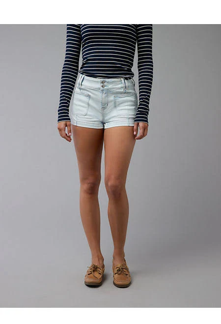 shorts AE Next Level Women's High-Waisted Ripped Denim Shorts American Eagle Outfitters $17.98
