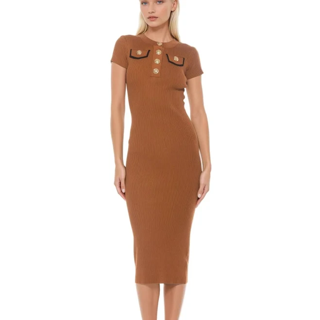 dress Alexia Admor Women's Rhys Crewneck Ribbed Knit Midi Dress Macy's $94