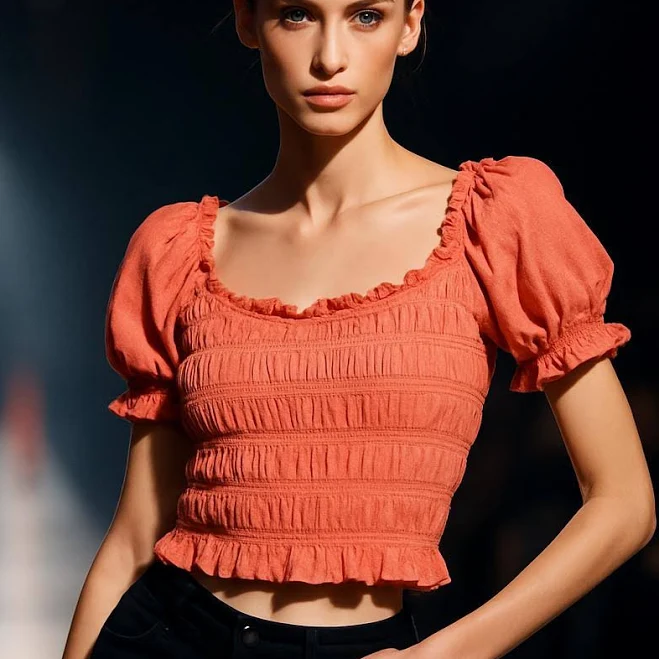 top Almost Famous Smocked Crop Top Etsy - Seller $14.4