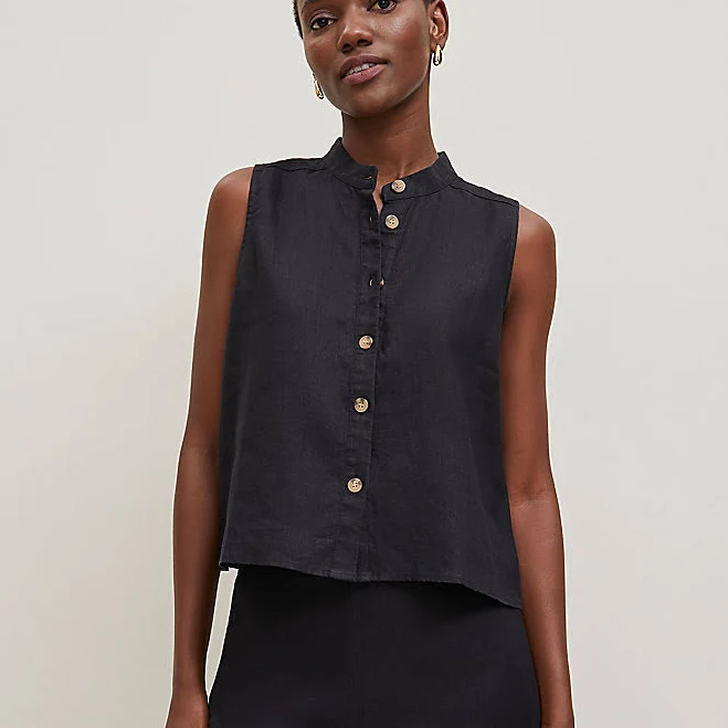 blouses Ann Taylor Women's Linen Sleeveless Shirt Ann Taylor $29.94
