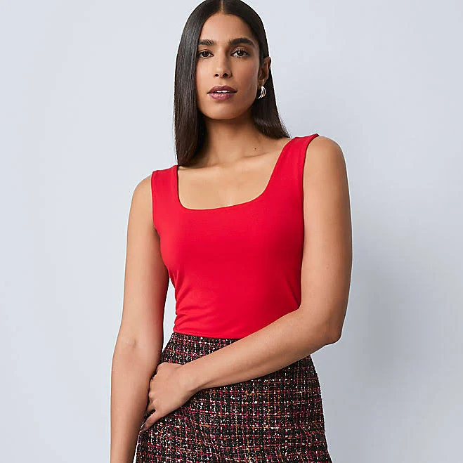 top Ann Taylor Women's Square Neck Tank Top Ann Taylor $17.84