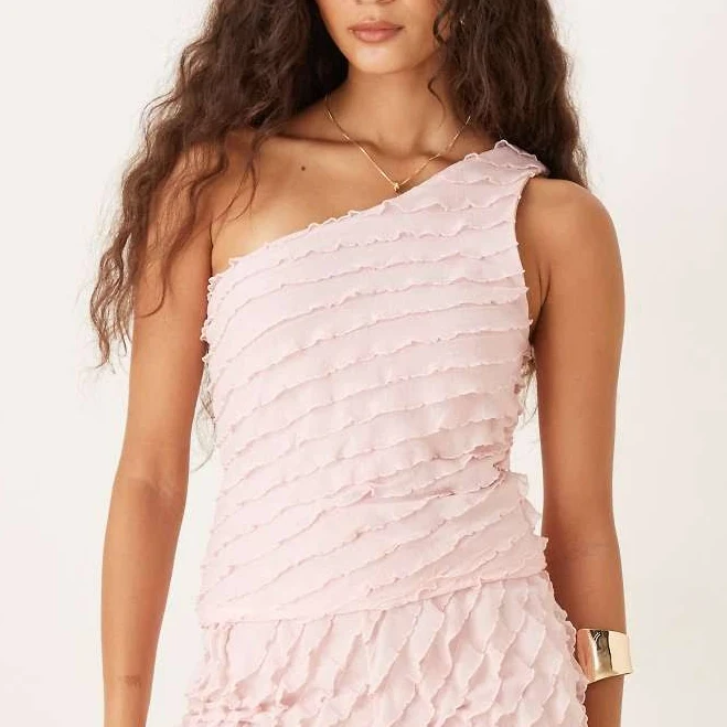 top ASOS DESIGN One Shoulder Ruffle Top ASOS $9.99