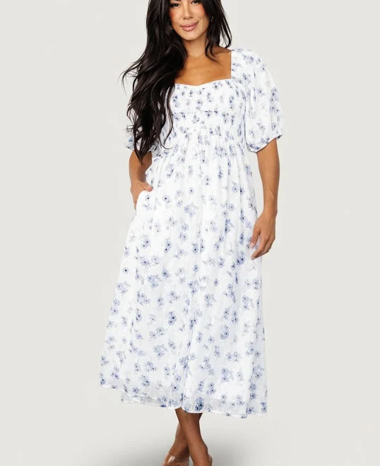 dress Baltic Born Luca Smocked Floral Midi Dress Baltic Born $84