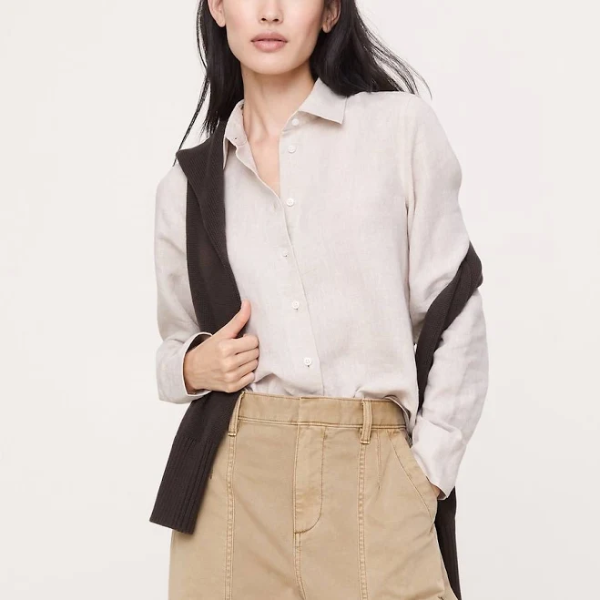 outfit Banana Republic Women's Everyday Linen Shirt Banana Republic $98
