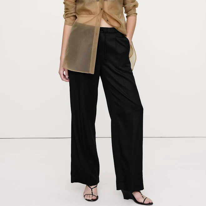 pants Banana Republic Women's High-Rise Wide-Leg Drapey Tencel Pants Banana Republic $84.99