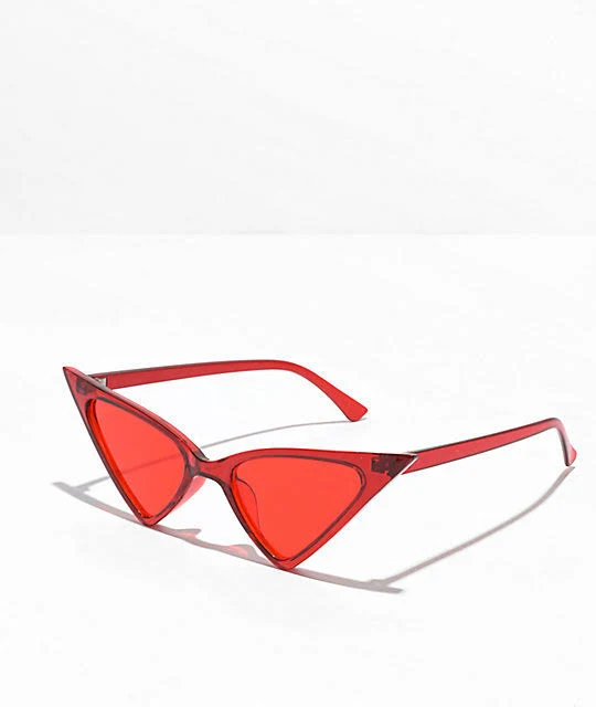 accessory Basic Triangle Red Cat Eye Sunglasses Zumiez $7.99
