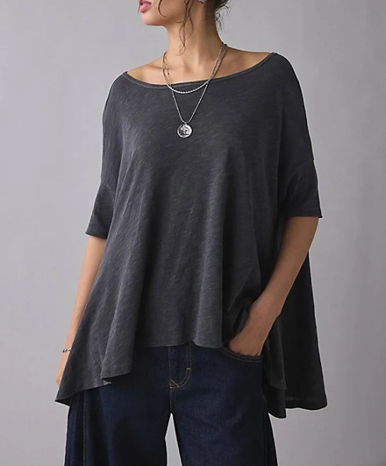 boat neck top BDG Frannie Flounce Boatneck Cotton Tee Urban Outfitters $39