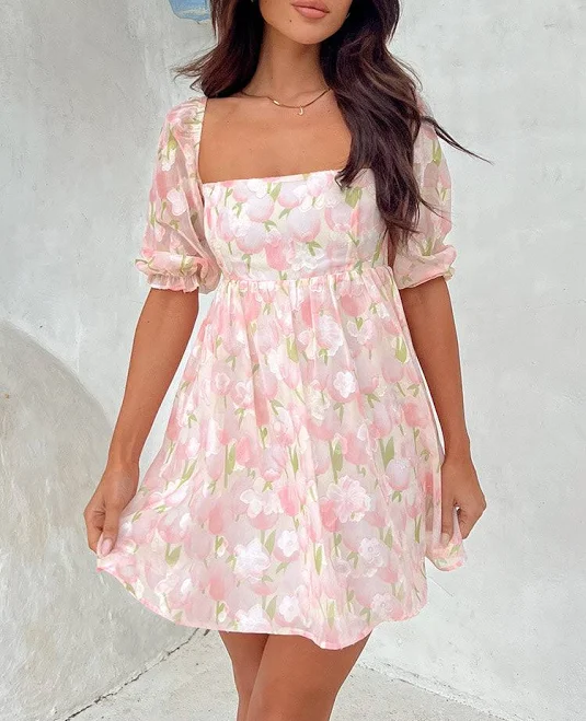 sundress Beginning Boutique Exclusive Floral Babydoll Mini Dress Beginning Boutique US $39.99