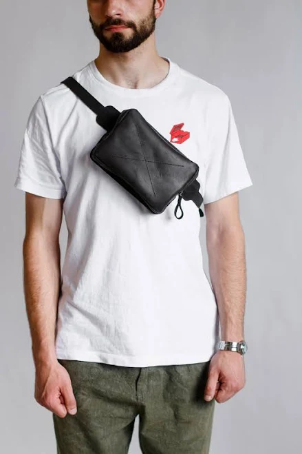 bag Black leather belt bag, mens crossbody bag, hip bag, leather sling bag, leather fanny pack, birthday gift for husband, waist bag Etsy - TeploLeather $59