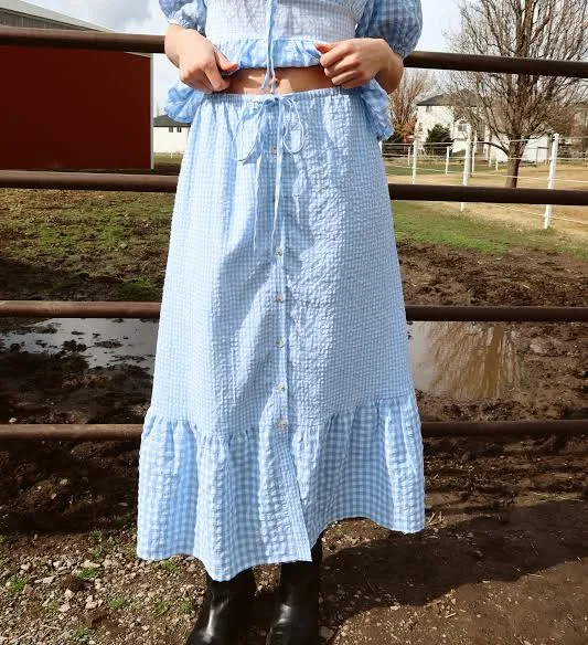 skirt Bluebell Gingham Skirt Henly $44