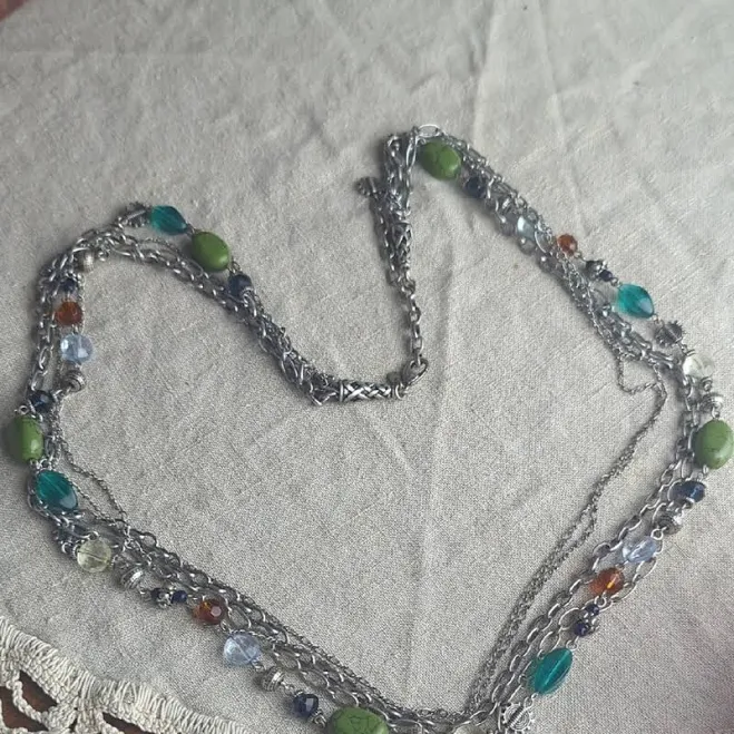 accessory Boho Multi Strand Stone Bead Necklace The Pink Hippie $32