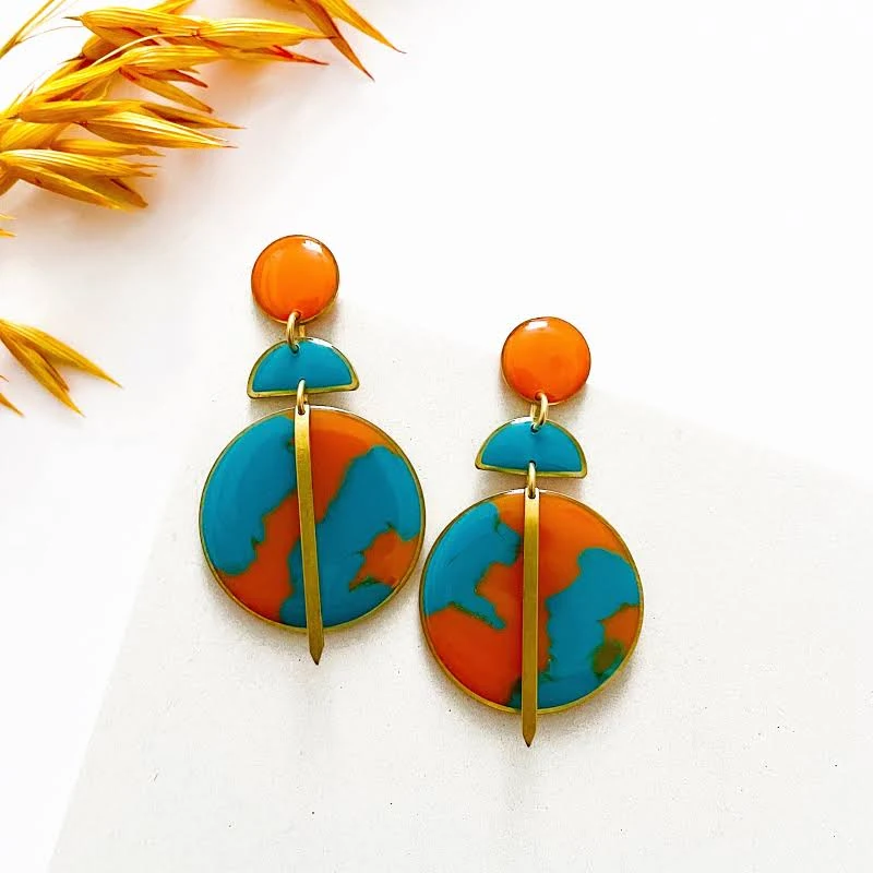 accessory Bold Statement Resin Earrings Etsy - DallyandMack $25.2