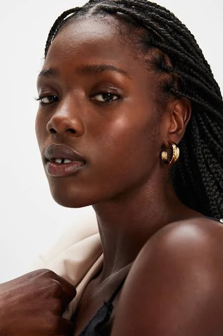 accessory Brenda Grands Hammered Hoop Earrings Free People $60