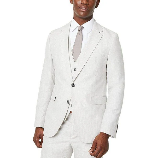 blazer Burton Men's Linen Blend Single-Breasted Slim Suit Jacket Kohl's $51.99