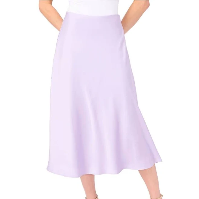 skirt CeCe Women's Bias Cut Satin Midi Skirt Dillard's $69