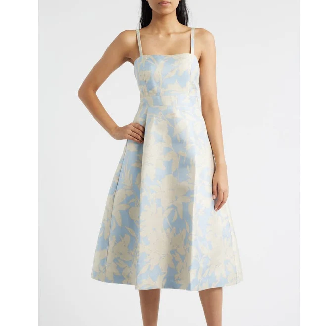 dress Cece Women's Metalllic Floral Dress Nordstrom $109.85