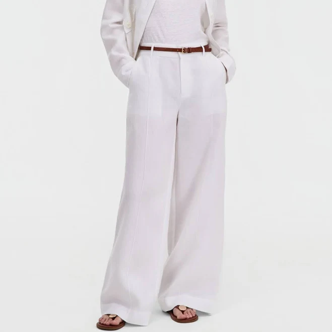 pants Charter Club Women's 100% Linen Woven Pleated Wide-Leg Pants Macy's $53.7