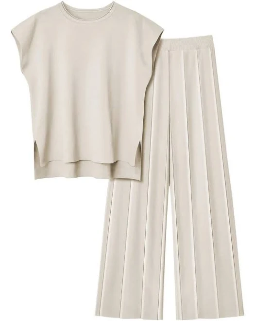 matching set Chicwish Daily Comfort Sleeveless Top and Straight-Leg Pants Set Chicwish $43.9