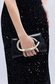 bag Classic Black PU Leather Magnetic Clasp Square Clutch Bag xpluswear.com $20.95