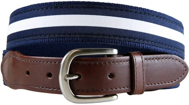accessory Classic Stripe Leather Tab Belt Belted Cow Company $59