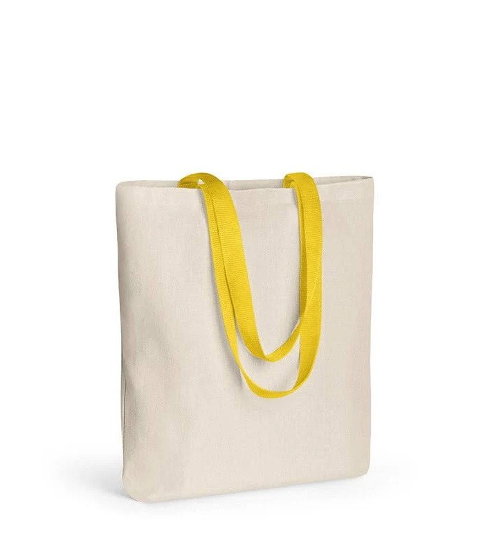 bag Contrast Canvas Tote | Stylish and Versatile Natural/Yellow Twisted Swag $11.27