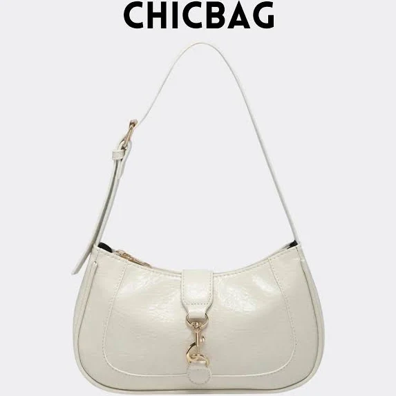 bag Crescent Minimalist PU Leather Shoulder Bag with Gold Hook Etsy - Seller $39.04